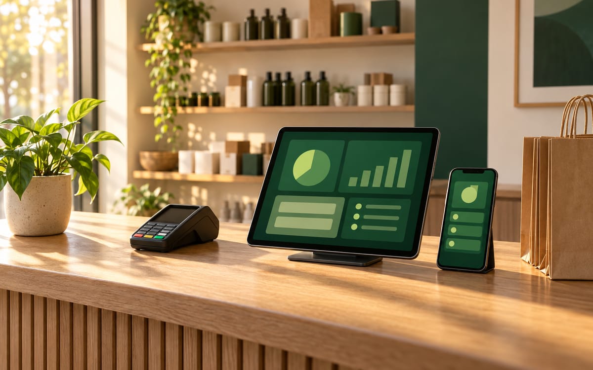 UtahOp running on a tablet and phone on a shop counter